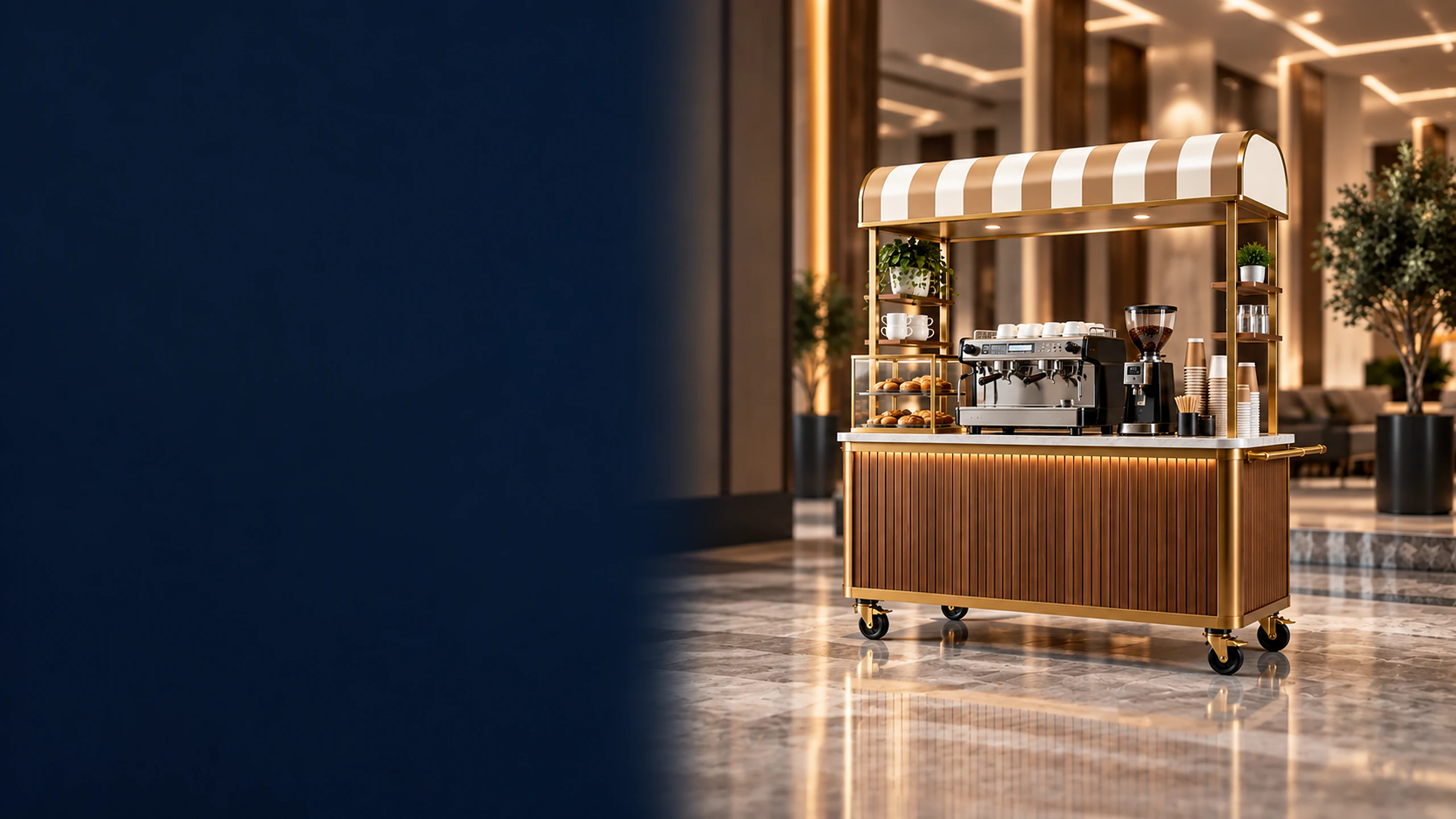 Coffee Cart custom design and manufacturing reference