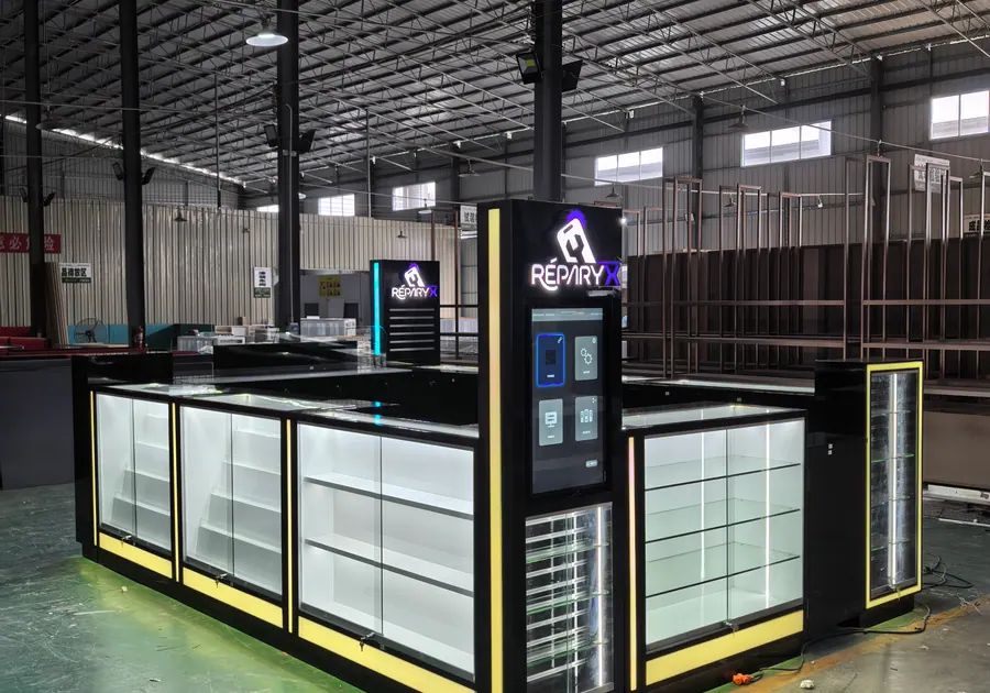 Assembled tech accessory kiosk