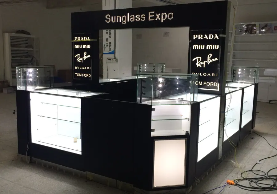 Modern Sunglass Kiosk by Benson Fixtures