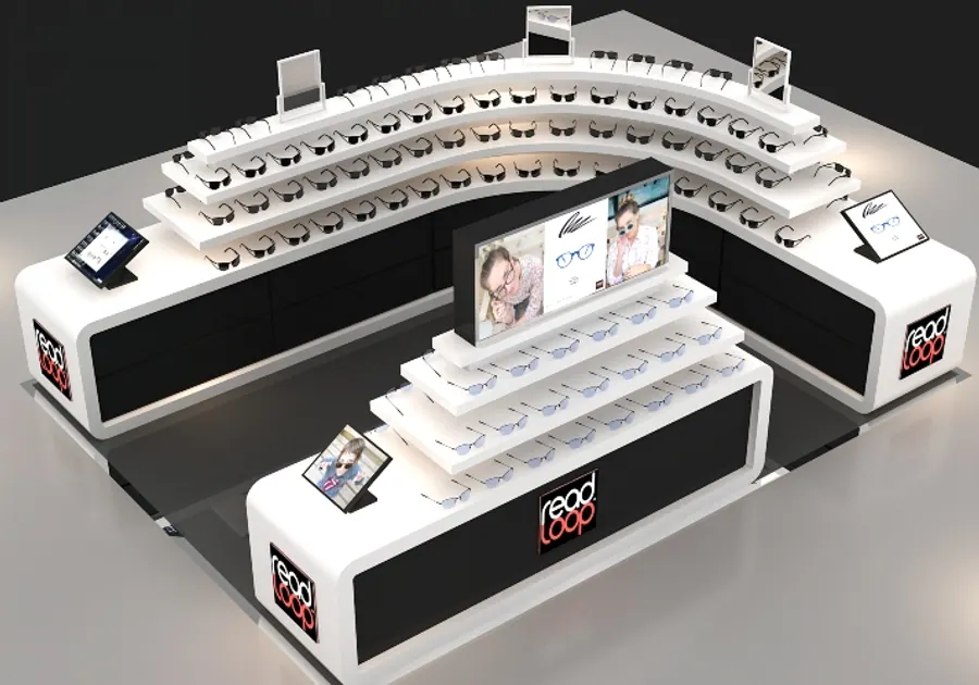 Mall Booth Sunglass Kiosk by Benson Fixtures