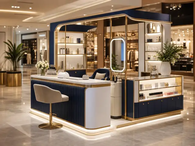 Premium Eyebrow Threading Kiosk by Benson Fixtures